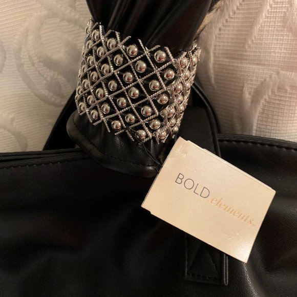 Bold Elements Silver Beaded Cuff Bracelet - Picture 4 of 5